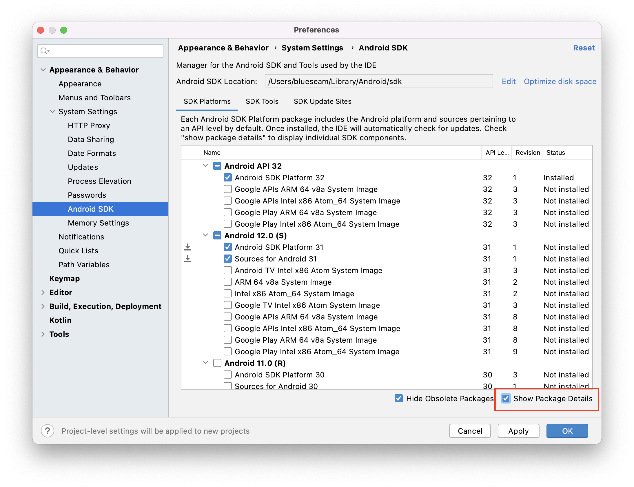 SDK Manager